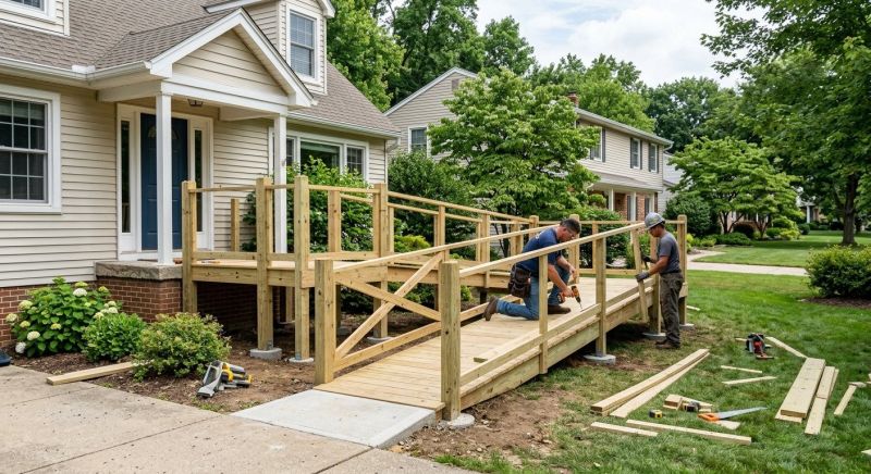 Wood Ramp Installation in Kansas City, KS